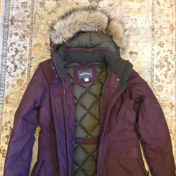 Eddie Bauer Jackets & Blazers - Eddie Bauer Goose Down Maroon Winter Coat Size M